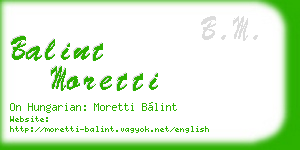 balint moretti business card